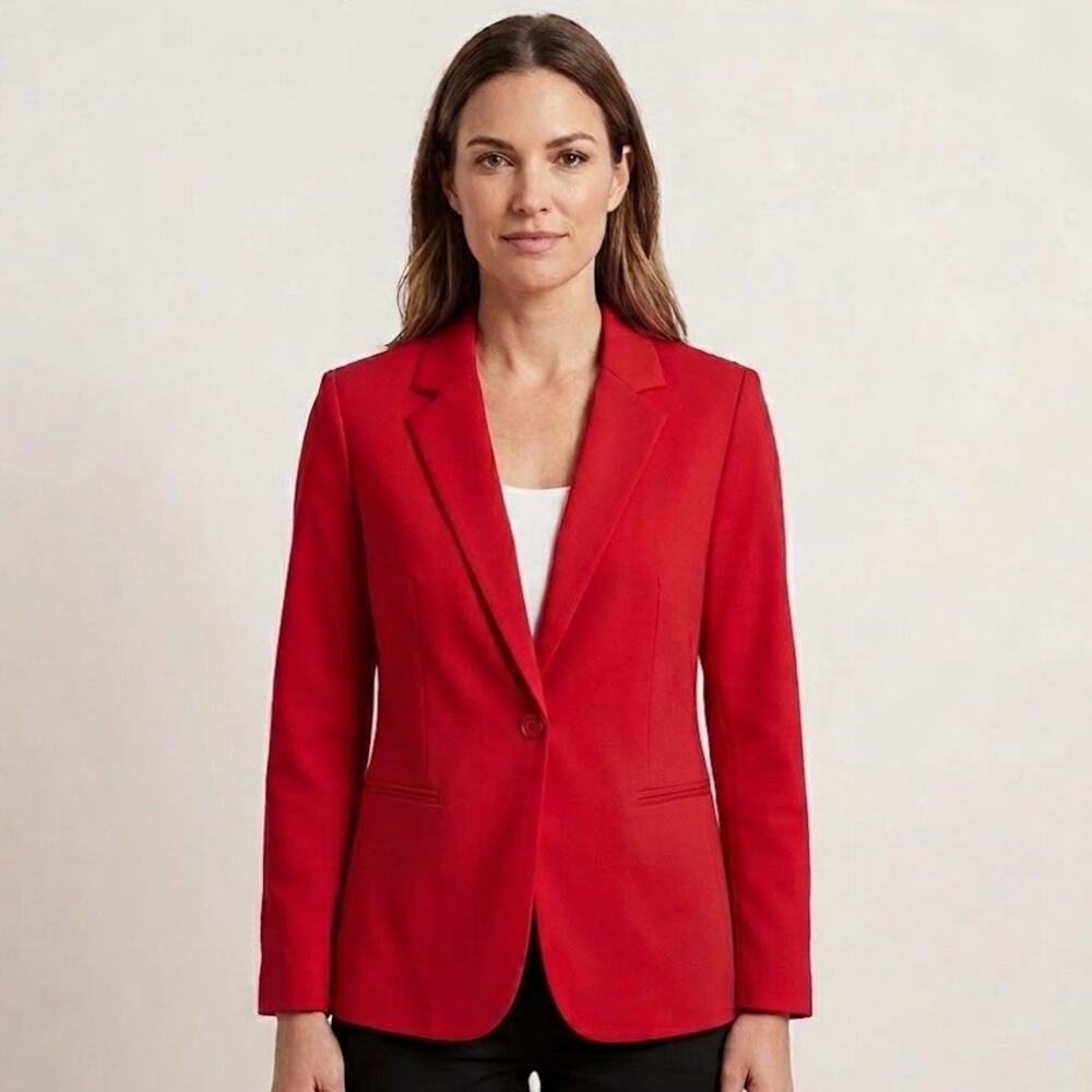 Vintage CHARTS brand Nordstrom crushed velvet blazer Red Size large shoulder pad